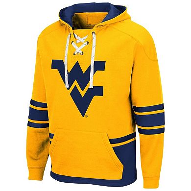 Men's Colosseum Gold West Virginia Mountaineers Lace Up 3.0 Pullover Hoodie