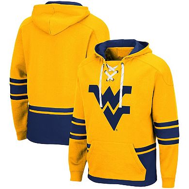 Men's Colosseum Gold West Virginia Mountaineers Lace Up 3.0 Pullover Hoodie