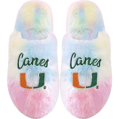 Women's FOCO Miami Hurricanes Rainbow Slippers