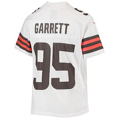 Youth Nike Myles Garrett White Cleveland Browns Game Jersey