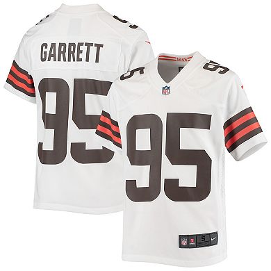 Youth Nike Myles Garrett White Cleveland Browns Game Jersey