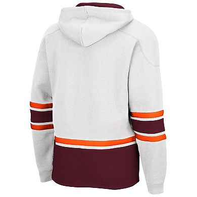 Men's Colosseum White Virginia Tech Hokies Lace Up 3.0 Pullover Hoodie