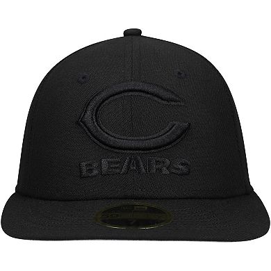 Men's New Era Black Chicago Bears Black on Black Low Profile 59FIFTY II Fitted Hat