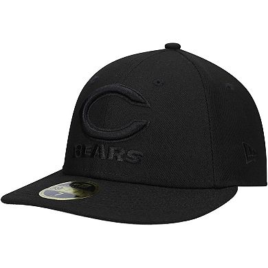 Men's New Era Black Chicago Bears Black on Black Low Profile 59FIFTY II Fitted Hat