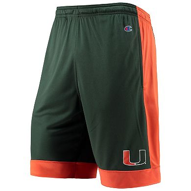 Men's Green Miami Hurricanes Outline Shorts