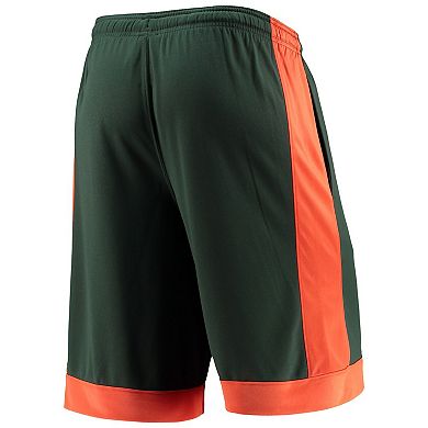 Men's Green Miami Hurricanes Outline Shorts