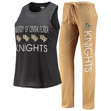 Women's Concepts Sport Gold/Black UCF Knights Tank Top & Pants Sleep Set