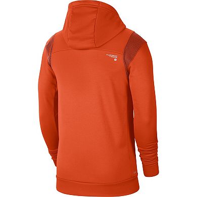 Men's Nike Orange Clemson Tigers 2021 Sideline Performance Full-Zip Hoodie