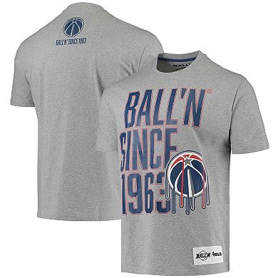 Men's BALL'N Heathered Gray Washington Wizards Since 1963 T-Shirt