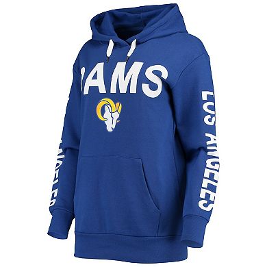 Women's G-III 4Her by Carl Banks Royal Los Angeles Rams Extra Point Pullover Hoodie