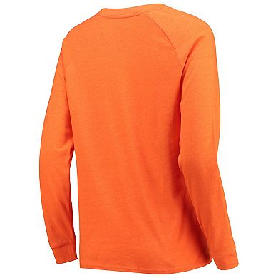 Women's Concepts Sport Orange/Gray Clemson Tigers Raglan Long Sleeve T-Shirt & Shorts Sleep Set