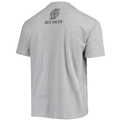 Men's BALL'N Heathered Gray Portland Trail Blazers Since 1970 T-Shirt