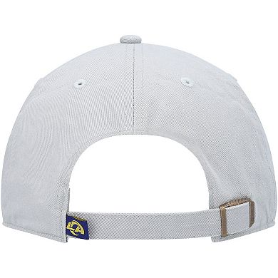 Men's '47 Gray Los Angeles Rams Clean Up Adjustable Hat