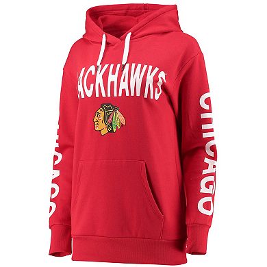 Women's G-III 4Her by Carl Banks Red Chicago Blackhawks Extra Inning Pullover Hoodie