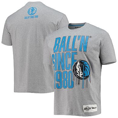 Men's BALL'N Heathered Gray Dallas Mavericks Since 1980 T-Shirt