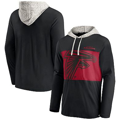 Men's Fanatics Branded Black Atlanta Falcons Long Sleeve Hoodie T-Shirt