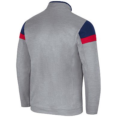 Men's Colosseum Gray Ole Miss Rebels Bingo Quarter-Zip Jacket