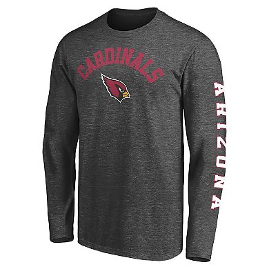 Men's Fanatics Branded Heathered Charcoal Arizona Cardinals Big & Tall City Long Sleeve T-Shirt