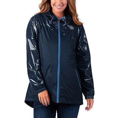 Women's G-III 4Her by Carl Banks Navy Tennessee Titans Double-Coverage Full-Zip Hoodie Jacket