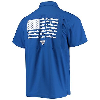 Men's Columbia PFG Royal Kentucky Wildcats Slack Tide Camp Button-Up Shirt