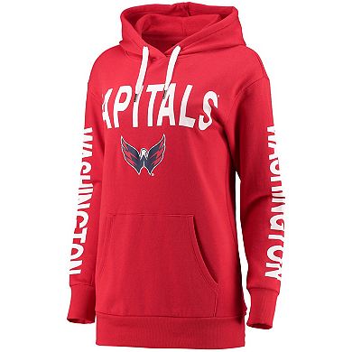 Women's G-III 4Her by Carl Banks Red Washington Capitals Extra Inning Pullover Hoodie