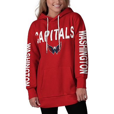 Women's G-III 4Her by Carl Banks Red Washington Capitals Extra Inning Pullover Hoodie