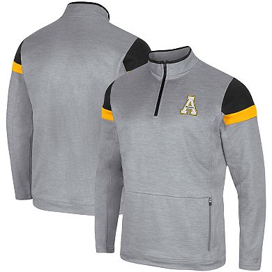 Men's Colosseum Gray Appalachian State Mountaineers Bingo Quarter-Zip Jacket