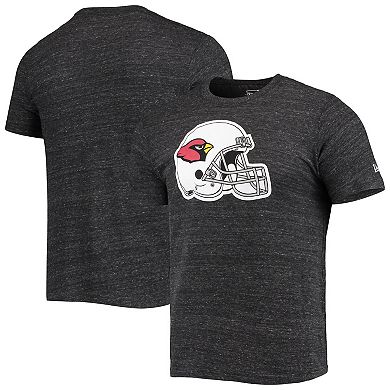 Men's New Era Black Arizona Cardinals Helmet Logo Tri-Blend T-Shirt