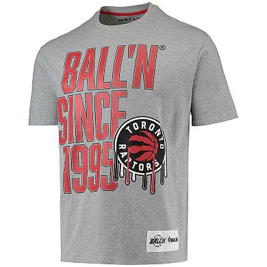 Men's BALL'N Heathered Gray Toronto Raptors Since 1995 T-Shirt
