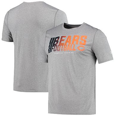 Men's New Era Heathered Gray Chicago Bears Combine Authentic Game On T-Shirt