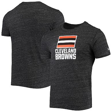 Men's New Era Heathered Black Cleveland Browns Alternative Logo Tri-Blend T-Shirt