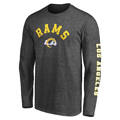 Men's Fanatics Branded Heathered Charcoal Los Angeles Rams Big & Tall City Long Sleeve T-Shirt