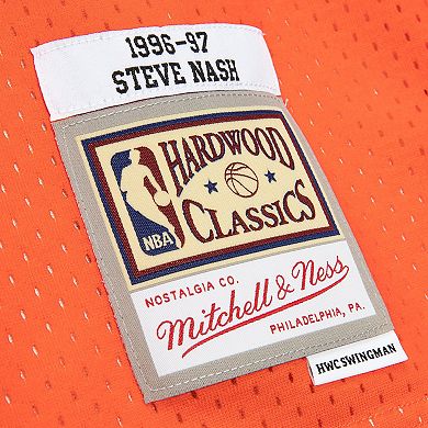 Men's Mitchell & Ness Steve Nash Orange Phoenix Suns 1996-97 Hardwood Classics Reload 2.0 Swingman Jersey
