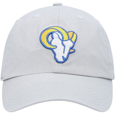 Men's '47 Gray Los Angeles Rams Logo Clean Up Adjustable Hat