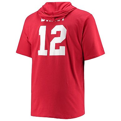 Men's Fanatics Branded Tom Brady Red Tampa Bay Buccaneers Big & Tall Player Name & Number Hoodie T-Shirt