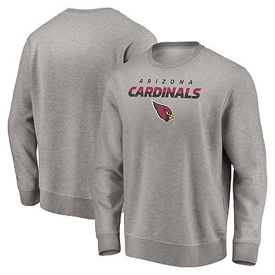 Men's Fanatics Branded Heathered Gray Arizona Cardinals Block Party Pullover Sweatshirt