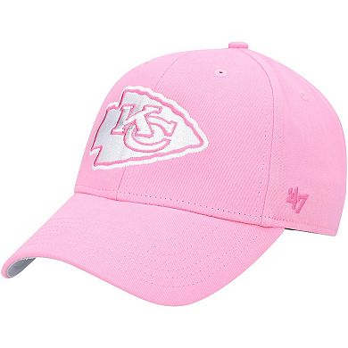 Girls Youth '47 Pink Kansas City Chiefs Rose MVP Adjustable Hat