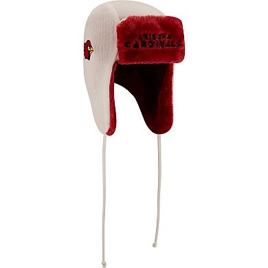 Men's New Era White Arizona Cardinals Helmet Head Trapper Knit Hat