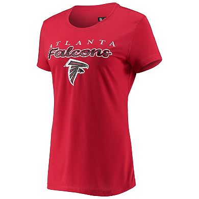 Women's Concepts Sport Red/Black Atlanta Falcons Logo T-Shirt & Pants Set