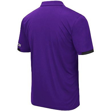 Men's Colosseum Purple Washington Huskies Logo Santry Polo