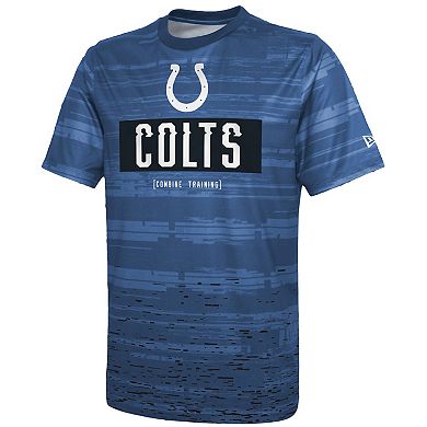 Men's New Era Royal Indianapolis Colts Combine Authentic Sweep T-Shirt