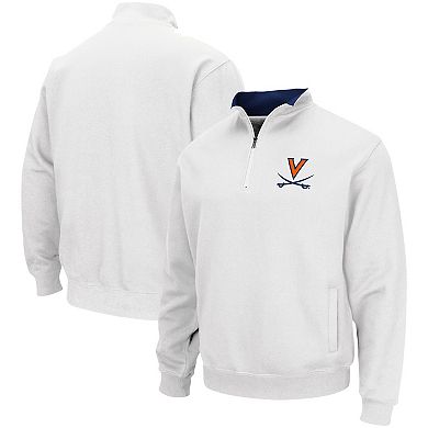 Men's Colosseum White Virginia Cavaliers Tortugas Team Logo Quarter-Zip Jacket