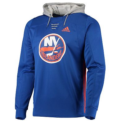 Men's adidas Royal New York Islanders Skate Lace AEROREADY Pullover Hoodie