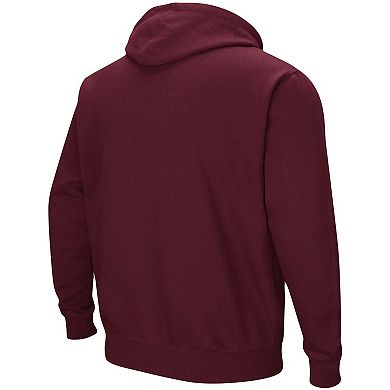 Men's Colosseum Maroon Mississippi State Bulldogs Big & Tall Arch & Logo 2.0 Pullover Hoodie
