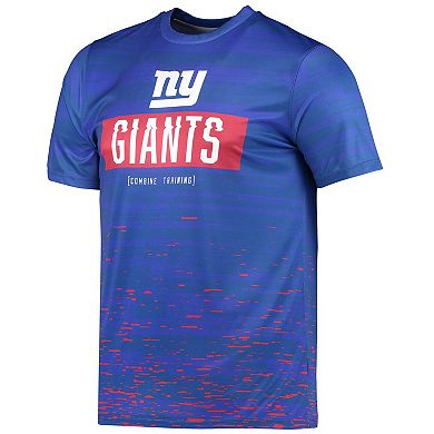 Men's New Era Royal New York Giants Combine Authentic Sweep T-Shirt