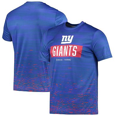 Men's New Era Royal New York Giants Combine Authentic Sweep T-Shirt