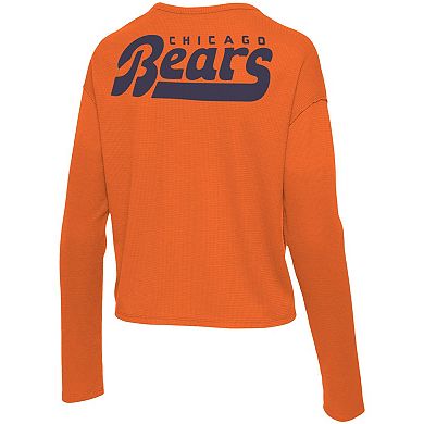 Women's Junk Food Orange Chicago Bears Pocket Thermal Long Sleeve T-Shirt