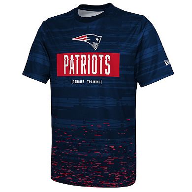 Men's New Era Navy New England Patriots Combine Authentic Sweep T-Shirt