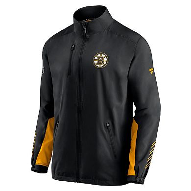 Men's Fanatics Branded Black Boston Bruins Authentic Pro Locker Room Rinkside Full-Zip Jacket