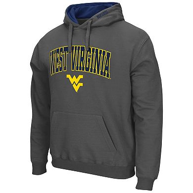 Men's Colosseum Charcoal West Virginia Mountaineers Arch & Logo 3.0 Pullover Hoodie